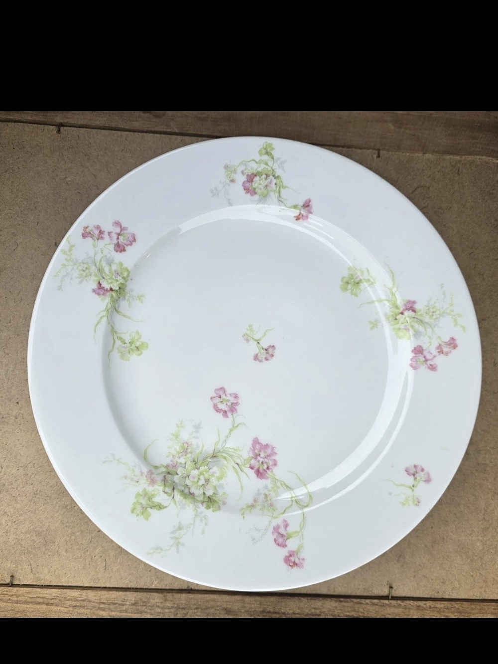 4 Pc Limoges France Lanternier & Co Pink Delicate Pink Floral On White
